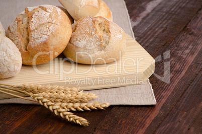 Bread on wood table