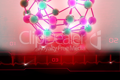 Digital illustration of molecules