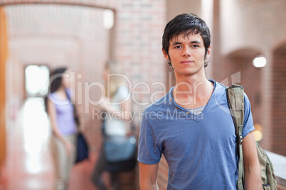 Male student posing