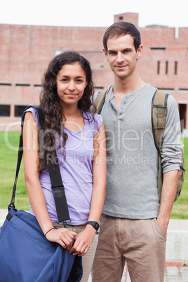 Portrait of a student couple posing