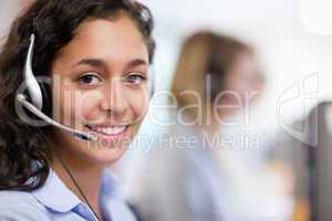 Close up of a customer assistant