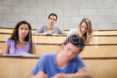 Young students during a lecture