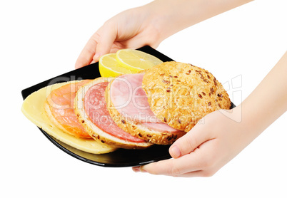 Sandwich on a plate