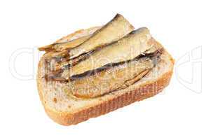 Sandwich with  sprats