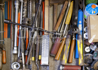 tools in drawer
