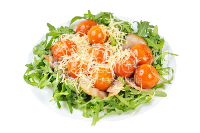 Salad with arugula and tomatoes