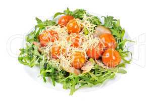 Salad with arugula and tomatoes