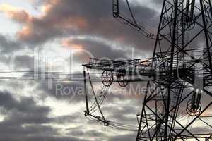 high voltage power pylons