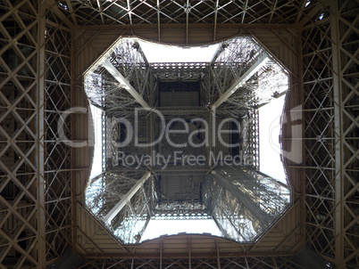 View inside Eiffel Tower