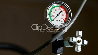 industrial pressure barometer loop at work