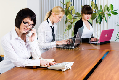 Meeting of young business ladies