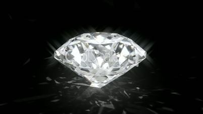 Shiny diamond with caustics