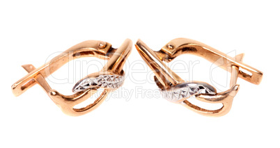 golden jewellery earring