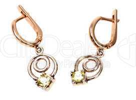 golden jewellery earring