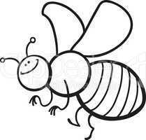 cartoon bee coloring page