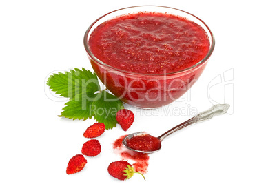 Jam of strawberry with berries