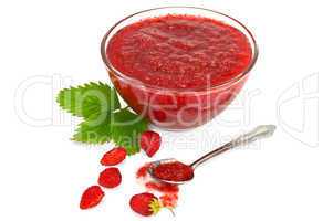 Jam of strawberry with berries