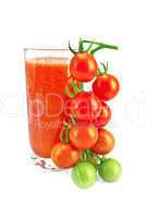 Juice tomato in a tall glass
