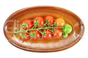 Red tomatoes on a plate