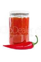 Tomato ketchup with hot pepper