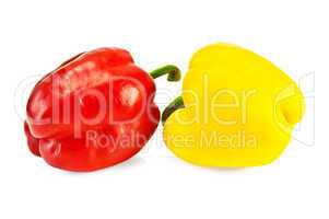 Yellow and red sweet peppers