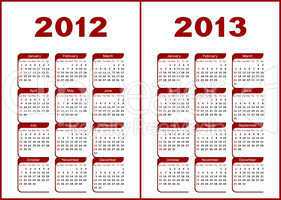 Calendar 2012,2013.