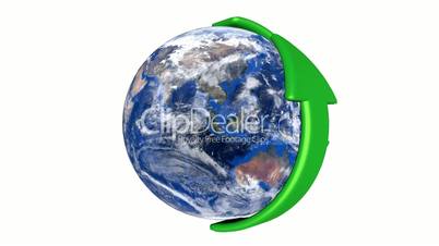 ecological symbol in rotation with the world