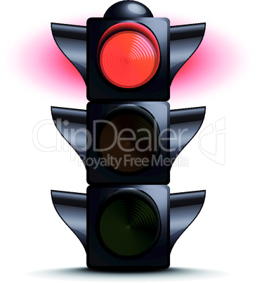 Traffic light on red