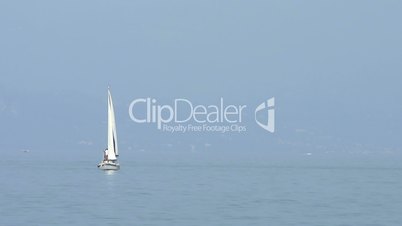 Sailing boat on Lake Garda, Italy