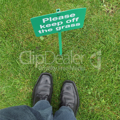 Keep off the grass