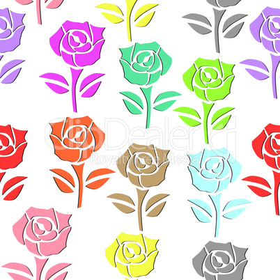 Pink art vector rose pattern