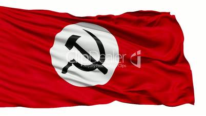 Realistic 3d seamless looping USSR national flag waving.