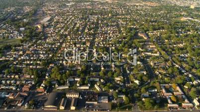 Aerial view of New Jersey and suburbs, New York State, NY, USA