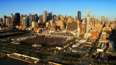 Aerial view of Midtown Manhattan, New York City, America, USA