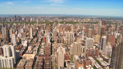 Aerial view of the Upper East Side and Central Park, Manhattan, NY, USA