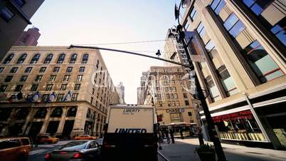 Time Lapse Point of View driving Midtown Manhattan, NY, USA