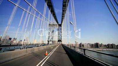 P.O.V Driving the George Washington Bridge, New York USA