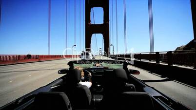 Driving a Luxury Car on Golden Gate Bridge