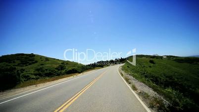 Timelapse P.O.V. Driving on Open Country Roads