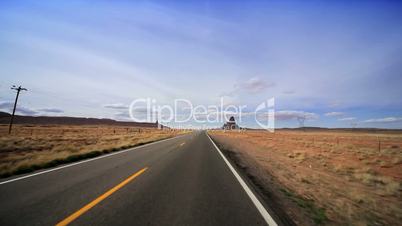 Desert Road Towards Monument Valley
