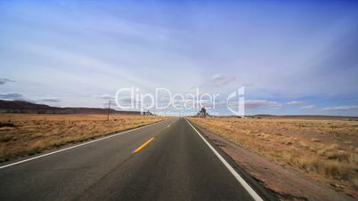 Desert Road Towards Monument Valley