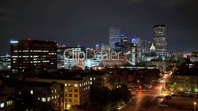 Denver City Night Time-lapse