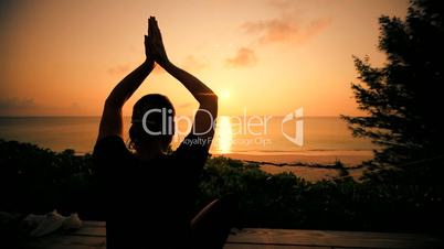 Yoga at Sunrise on Luxury Island