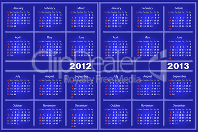 Blue Calendar.