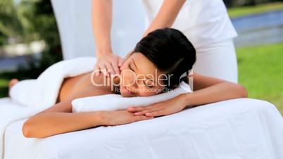 Young Asian Female Client at Luxury Health Spa