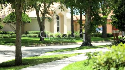 Young African American Couple Walking Home