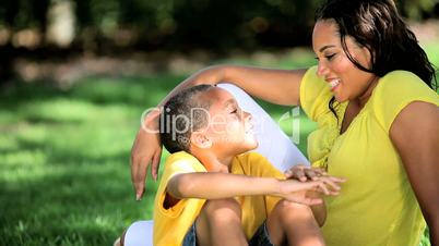 Portrait of Loving Ethnic Mother & Son