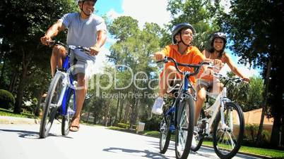Healthy Lifestyle Cycling of Young Ethnic Family
