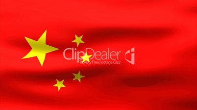 chinese flag or banner waving