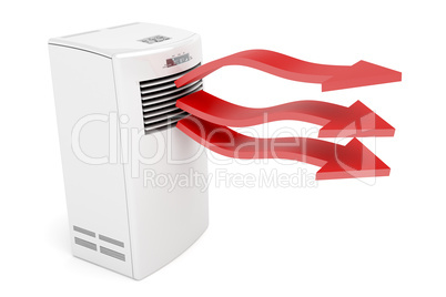 Air conditioner blowing hot air